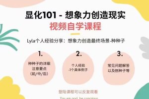 显化101-自学课程-百度云网盘资源分享【完结】