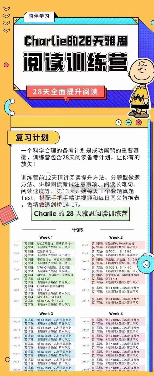 Charlie的28天雅思阅读训练营