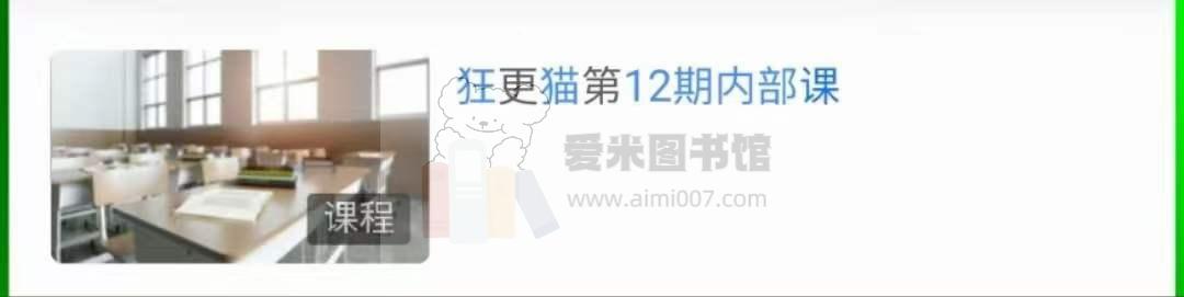狂更猫第12期内部课