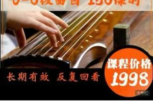 《古琴从零基础到师资》0-6级156课时，全国古琴大赛冠军子博老师线上视频课教学