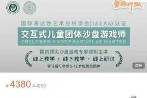 【超清无水印】儿童团沙游戏师认证课程