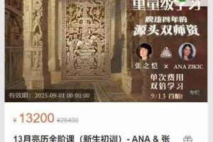 亚洲时间法则13月亮历全阶课(新生初训)-ANA & 张之恺 源头双师资