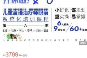 儿童言语治疗师职前系统化培训(第六期)