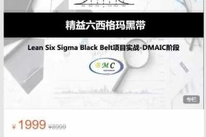 博瑞林企业大学-精益六西格玛黑带(实战班)