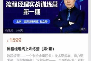 师臣课堂-流程经理线上训练营(第1期)