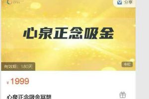 心泉正念吸金冥想