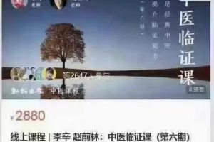 李辛赵前林中医临证课（第六期）
