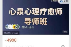 百萍有约课堂心泉心理疗愈师导师班
