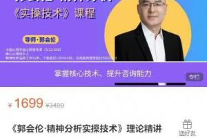 郭会伦·精神分析实操技术 理论精讲