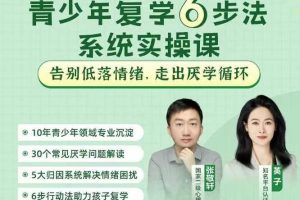 青少年复学 6步法系统实操课