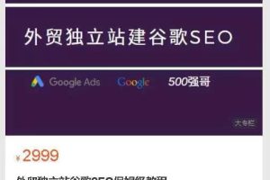 外贸独立站谷歌SEO保姆级教程