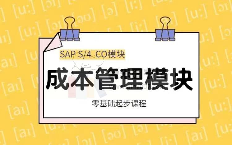 【Bob老师】SAP CO 成本管理模块课程