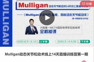 Mulligan动态关节松动术线上14天直播训练营第一期
