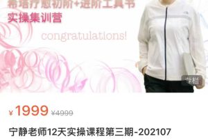 【希塔课程】宁静老师12天希塔初阶+进阶实操训练营「每天90分钟超高含金量陪伴联系」