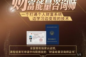 2025美圆儿老师全套合集-【创富班】财富能量咨询师​